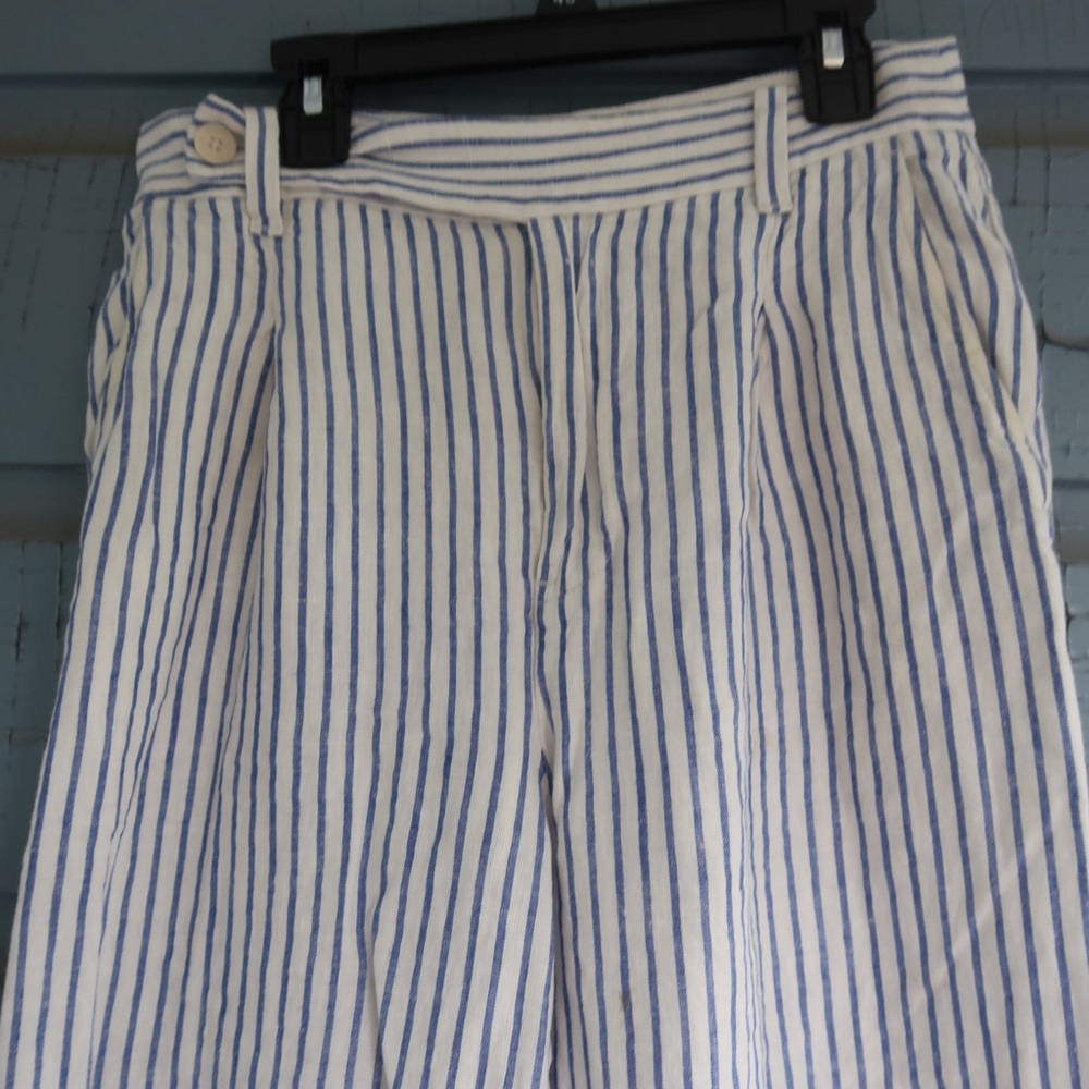 Blue and White Striped madewell trousers